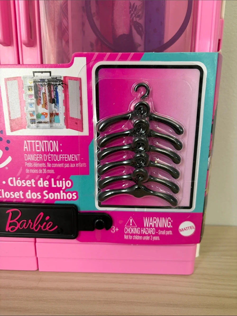 Barbie New! Pink Closet Garment Storage with Hangers